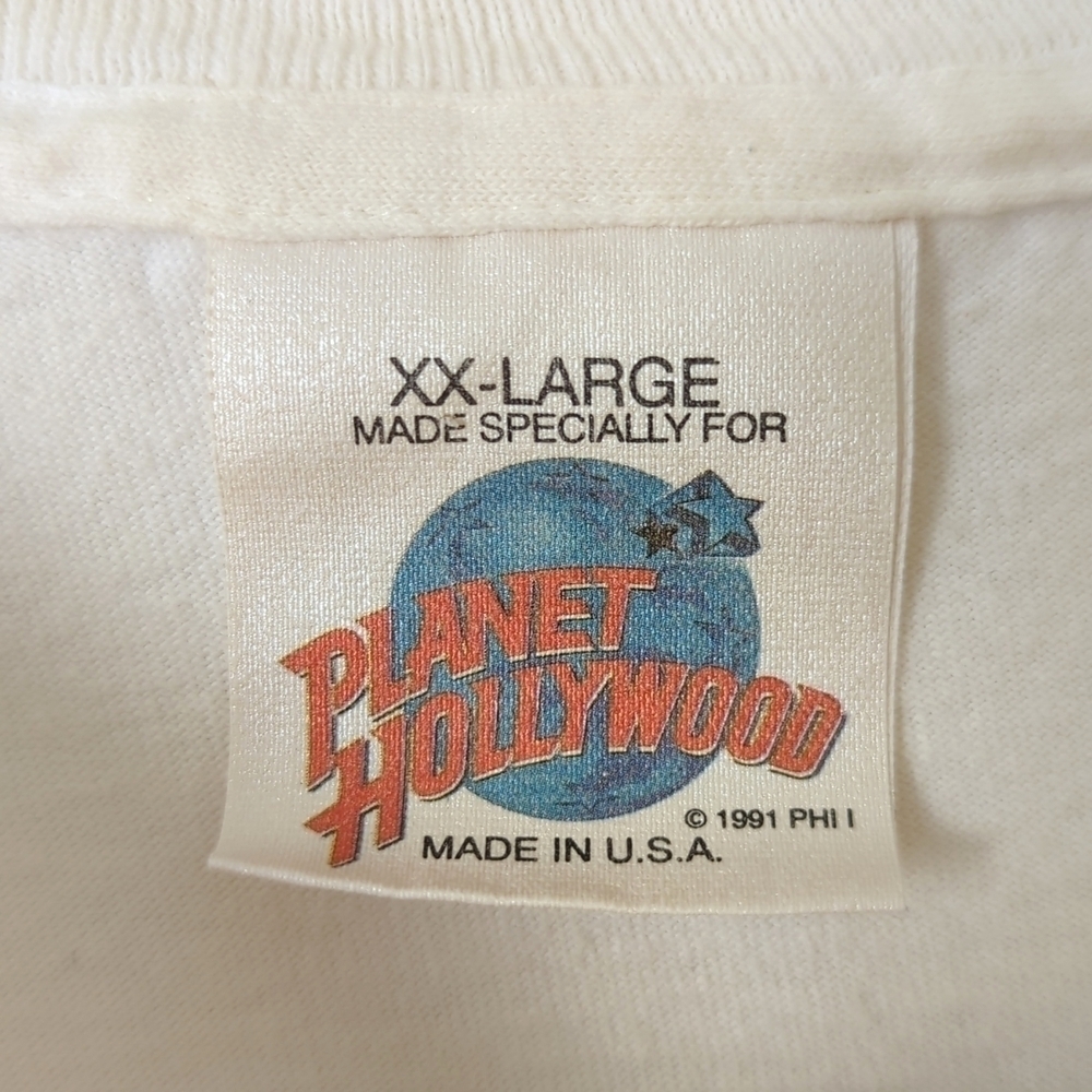 Planet Hollywood 2000 Y2K Vintage New York Graphic Short Sleeve Crewneck T-shirt - Picture 4 of 11